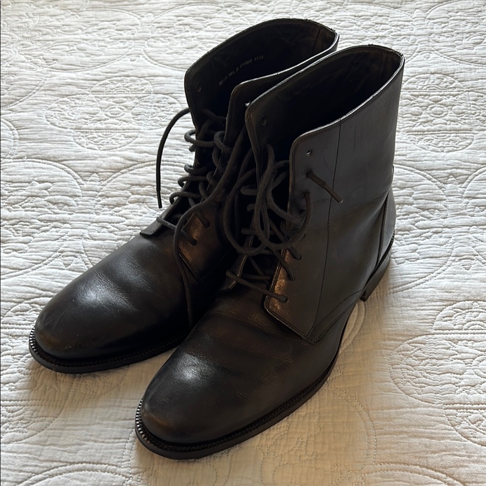 Men's Cole Haan Black Leather Boots, Size 10.5